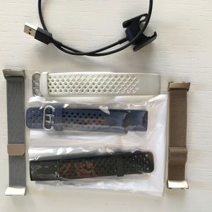 Fitbit Replacement Bands and Charger for Charge 3 and 4